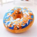 Cute plush donut pillow with soft filling, perfect home decor and comfortable office nap cushion. - Blue Princess Dried Tangerine Peel