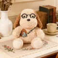 Leuke pluche hond speelgoed met bril en camera, zachte knuffel puppy cadeau voor kinderen. - Camerahond / 20cm