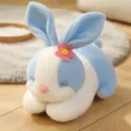 Cute blue white plush bunny toy doll soft stuffed rabbit animal gift for kids and party decor - Blue / 20cm