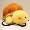 Cute plush turtle toy, chubby bread turtle doll, soft healing cushion for kids and home. - Yellow / 20cm