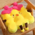 Cuscino per sedia in peluche caldo e spesso, simpatico cuscino giallo per ufficio e studio. - Giallo