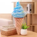Cojín de peluche con forma de cono de helado creativo lindo muñeca suave regalo ideal - Arándano / 30cm