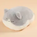 Cute gray cat loaf plush pillow, soft stuffed animal dumpling doll for kids cozy home decor. - 45cm / Grey and White Cat