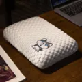 Ice bean nap pillow for students and office workers, soft breathable summer pillow with dog emb. - Husky Pendant