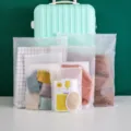 Thick frosted clear zipper bags for t-shirts and underwear, PE self-sealing packaging. - 17x25cm Frosted 14 Silk