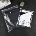 Frosted clear zipper storage bags for t-shirts and clothing, thickened waterproof packaging. - 25x30cm High Clear 16 Silk