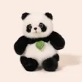Cute panda plush toy miniature stuffed animal soft doll car dashboard ornament gift idea - Panda / 13cm (With Beads Inside)