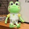 Cute long leg frog plush toy with clothes, green plush doll variant, claw machine gift. - Yellow / Length 35cm
