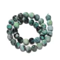 Faceted flame agate beads detail, natural gemstone loose beads for DIY jewelry making. - 6mm (Approx 64 Beads/Pack) / Green
