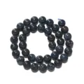 Natural peacock stone round bead strands, perfect for handmade DIY bracelets and earrings. - Sapphire Blue