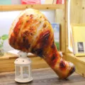 Giant roasted chicken leg plush pillow toy, funny food simulation cushion style variant. - Chicken Leg (Medium 55CM)