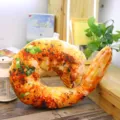 Simulation shrimp plush pillow funny food cushion creative soft toy cute birthday gift for kids - Shrimp Meat Small 20cm
