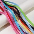 Colorful grosgrain ribbons with dotted edge design for DIY hair bows and gift wrapping crafts. - Random Mixed Colors Random Style / 12 Pieces/Pack (Width 10-25mm / Length 90cm)