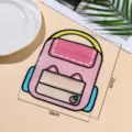 Dopamine Plastikhandtasche Geschenktüte, süßes Katzenohren Snack-Beutel für Party. - 2 Stück/Set / Erdbeerrosa