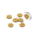 Zinklegierung Sandgold Zwischenperlen hohle Blumenform DIY Schmuckherstellung 5.5x6mm set - Hohles Schneeflocken-Zwischenstück