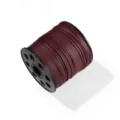 Cordón de ante sintético plano 2.5mm hilo terciopelo para pulsera collar bricolaje - 5 Metros/Paquete / Burdeos