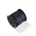 Bobina de cordón plano de ante sintético negro para joyería DIY, pulsera artesanal. - Azul Tinta