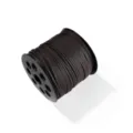 Bobina de cordón de ante sintético PU marrón 2.5mm para joyería DIY, pulseras y collares. - Café Oscuro