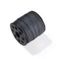 Cordón plano de ante sintético negro de 2.5mm hilo de terciopelo para joyería DIY pulsera - Gris oscuro