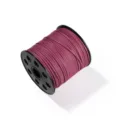 Cordón de Ante Sintético 2.5mm Púrpura Plano Tira de Cuero para Fabricación de Joyas DIY - Rosa Oscuro