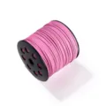 Cordón plano de ante sintético rosa de 2.5mm para pulsera collar fabricación de joyas diy - Rosa