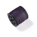 Cordón de ante sintético morado 2.5mm PU cuero plano para pulseras collares DIY variante - Púrpura