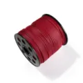 Cordón de ante sintético rojo 2.5mm hilo de terciopelo plano para pulsera collar joyería DIY - Rojo