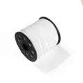 Cordón de ante sintético blanco de 2.5mm hilo plano de terciopelo para joyería DIY - Blanco puro