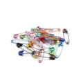 Colorful safety pins 3cm mixed metal brooch accessories for DIY clothing crafts and daily use. - 50 Pieces/Pack / Multicolor