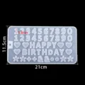 Vista dettagliata dello stampo in silicone numeri lettere, accessorio per dolci cioccolato fai da te. - 1 Pezzo / Tabellone Dei Numeri Trasparente