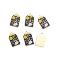 DIY Emaillierter Astronaut Omamori Anhänger Charms, Weltraum Thema Metall Schmuck Zubehör. - Zukunftserwartungen Omamori / 5 Stück / Schwarz