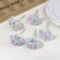 Colorful artificial flower small bundles, perfect for DIY gift box and cake decoration use. - 1 Pack (Length Approx 11cm) / Light Multi-color