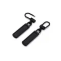 Black metal detachable zipper pullers replacement for jackets, backpacks, bags, and coats. - 5 Pieces/Pack (9x50mm) / Black