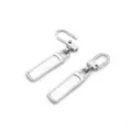 Detachable metal zipper pull replacement tool-free clothing backpack slider fix parts - 5 Pieces/Pack (9x50mm) / Silver