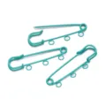 5cm Grande Spilla da Balia Turchese DIY Spilla Ciondolo Anello Accessori per Abiti e Borse - 3 Fori / Confezione da 10 / Verde lago