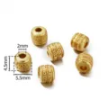Goldene Zinklegierung Abstandsperlen mit griechischem Muster ideal fur DIY Armbander. - Doppel-Mäander-Trommelperle