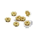Goldene Metall Blumen Zwischenperlen für die DIY Schmuck Herstellung, 5mm Kürbis Perlen. - Schneeflocken-Abstandshalter