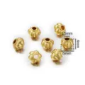 Zinklegierung Sandgold Kürbis Zwischenperlen Hohlblumen Anhänger für DIY Schmuckherstellung. - Kleine goldene Kürbis-Röhrenperle