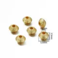 Zinklegierung Sandgold Abstandshalter Perle Detail, hohles Kürbis Muster DIY Schmuck 5.5mm - Glückswolken-UFO-Flachperle