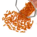 Orange glass twist bugle beads for DIY bracelets necklaces jewelry crafting supplies - 10g/Bag / Orange