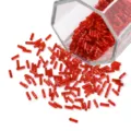 Red glass bugle tube beads glossy straight hole cylindrical beads for DIY bracelet design - 10g/Bag / Red