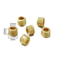 Zinklegierung Gold Spacer Perlen 5mm DIY Armband Zubehör, strukturierte Trommel Anhänger. - Wolkenmuster-Ruyi-Röhrenperle