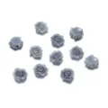 Ciondoli di fiori di rosa camelia in resina 3D per gioielli fai da te, nail art e micro paesaggio. - Grigio