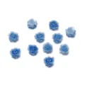 Ciondoli di fiori di rosa 3D in resina blu per forcine fai da te, collane e decorazioni nail art. - Celeste