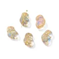 Perles de hibou dorées transparentes iridescentes accessoires de perlage DIY - Coloré Importé