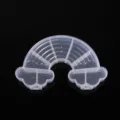 Scatola portaoggetti arcobaleno in plastica trasparente a scomparti per perline gioielli. - Forma Arcobaleno / 10x14.5cm / Bianco