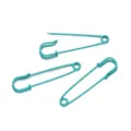 5cm Colored Safety Pins 3-Hole 5-Hole Metal DIY Brooch Pin Accessories for Bags Clothing - No Holes / 10 Pieces/Pack / Lake Green