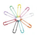 5cm colorful painted safety pins variant, multi-color DIY brooch clothing accessories - No Holes / 10 Pieces/Pack / Random Mixed Colors
