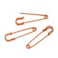 5cm colorful safety pins for DIY crafts, brooches, and clothing accessories repair. - No Holes / 10 Pieces/Pack / Orange