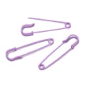 Purple multi-hole safety pin, 5cm painted metal DIY brooch accessory for garments and bags. - No Holes / 10 Pieces/Pack / Purple